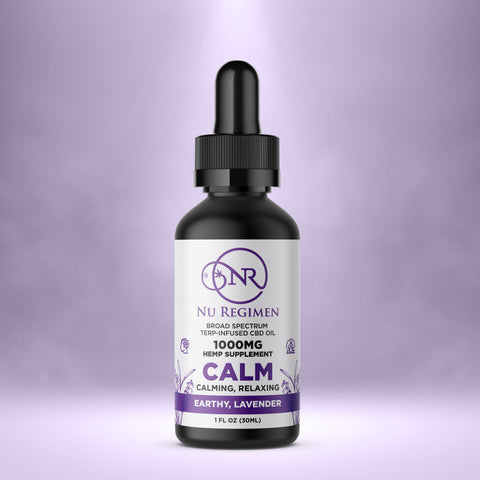 Nu Regimen CBD Calm Tincture – 1000mg Hemp Oil with Lavender for Relaxation