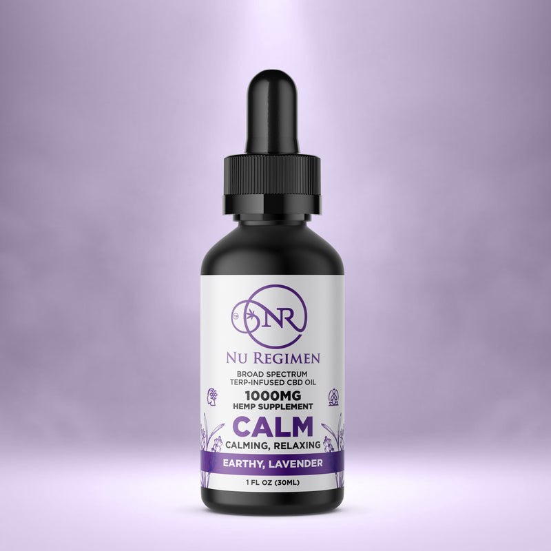 Nu Regimen CBD Calm Tincture – 1000mg Hemp Oil with Lavender for Relaxation