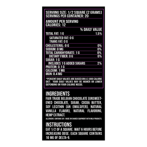 Bhumi Chocolate Bars D9 100MG