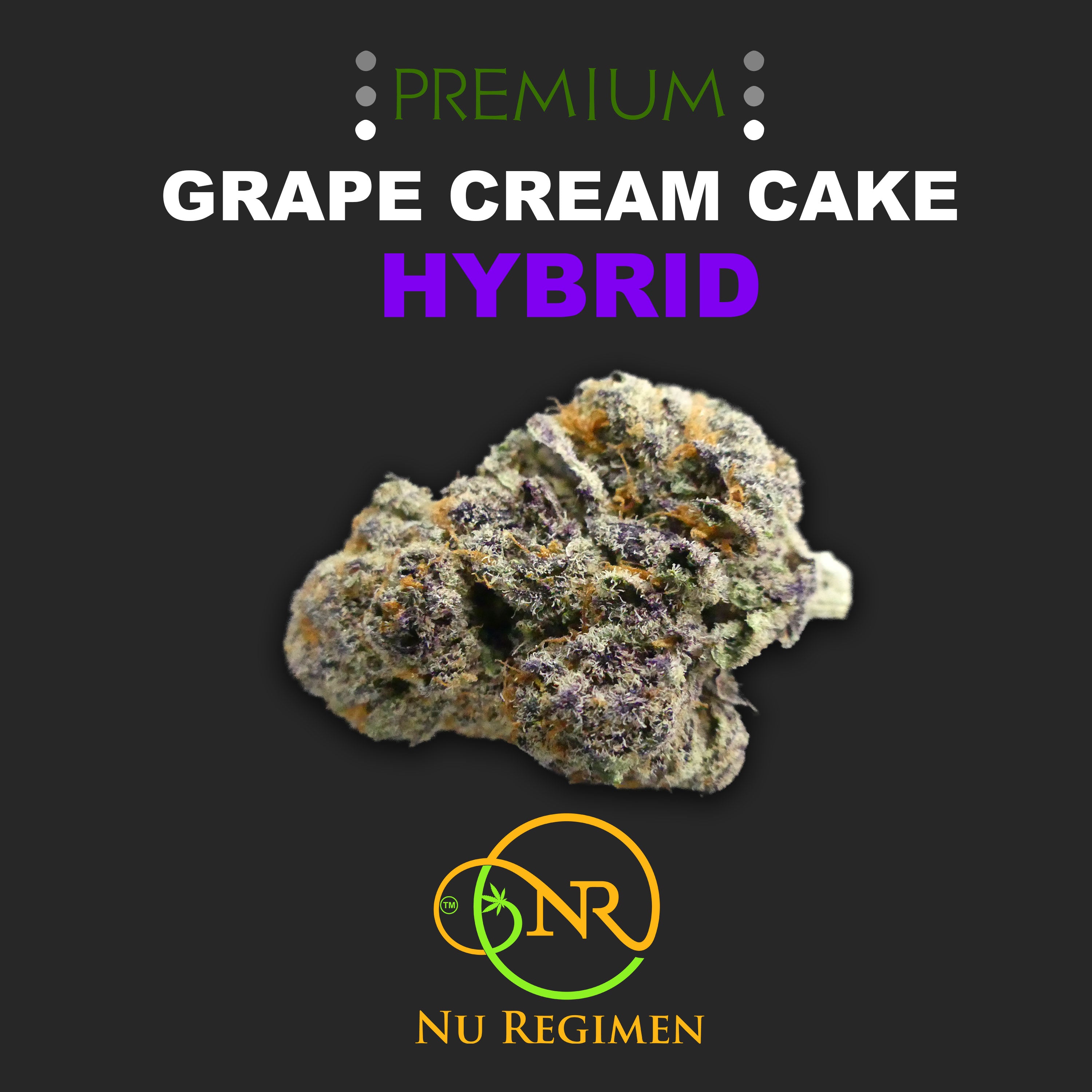 THC-A Flower: Grape Cream Cake | HYBRID