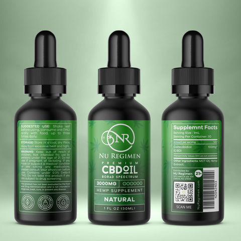 Nu Regimen CBD Broad Spec Tincture Natural 1000MG
