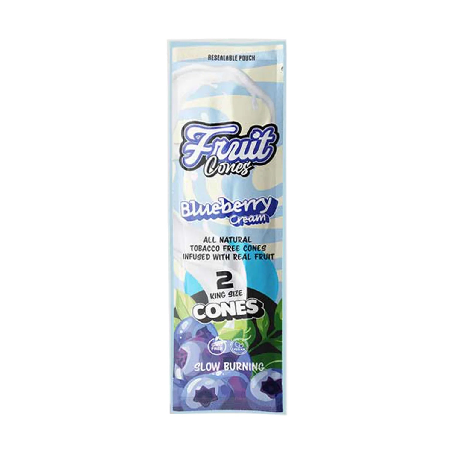 Fruit Guts 2 Pack Cones - BlueBerry Cream